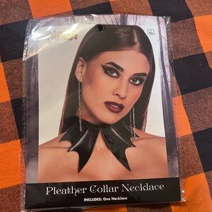 Spirit Black Pleather Collar Necklace